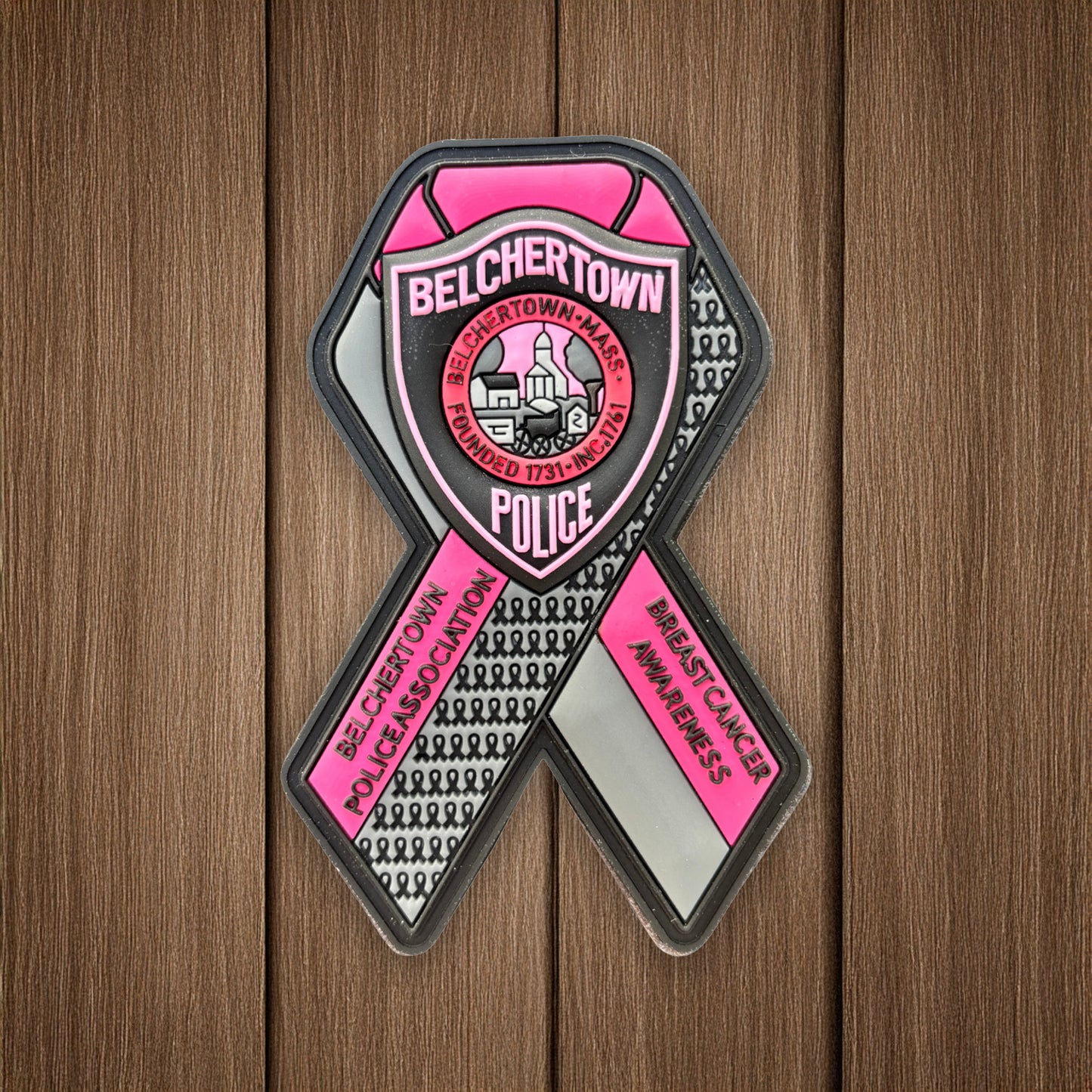 PVC Pink Patch Ribbon (Magnet or Velcro)